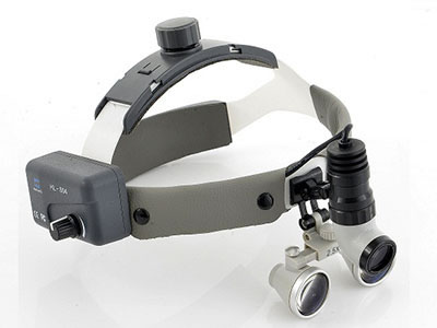 HL-005- 2.5X LED Lámpara frontal LED inalámbrica con lupas binoculares 